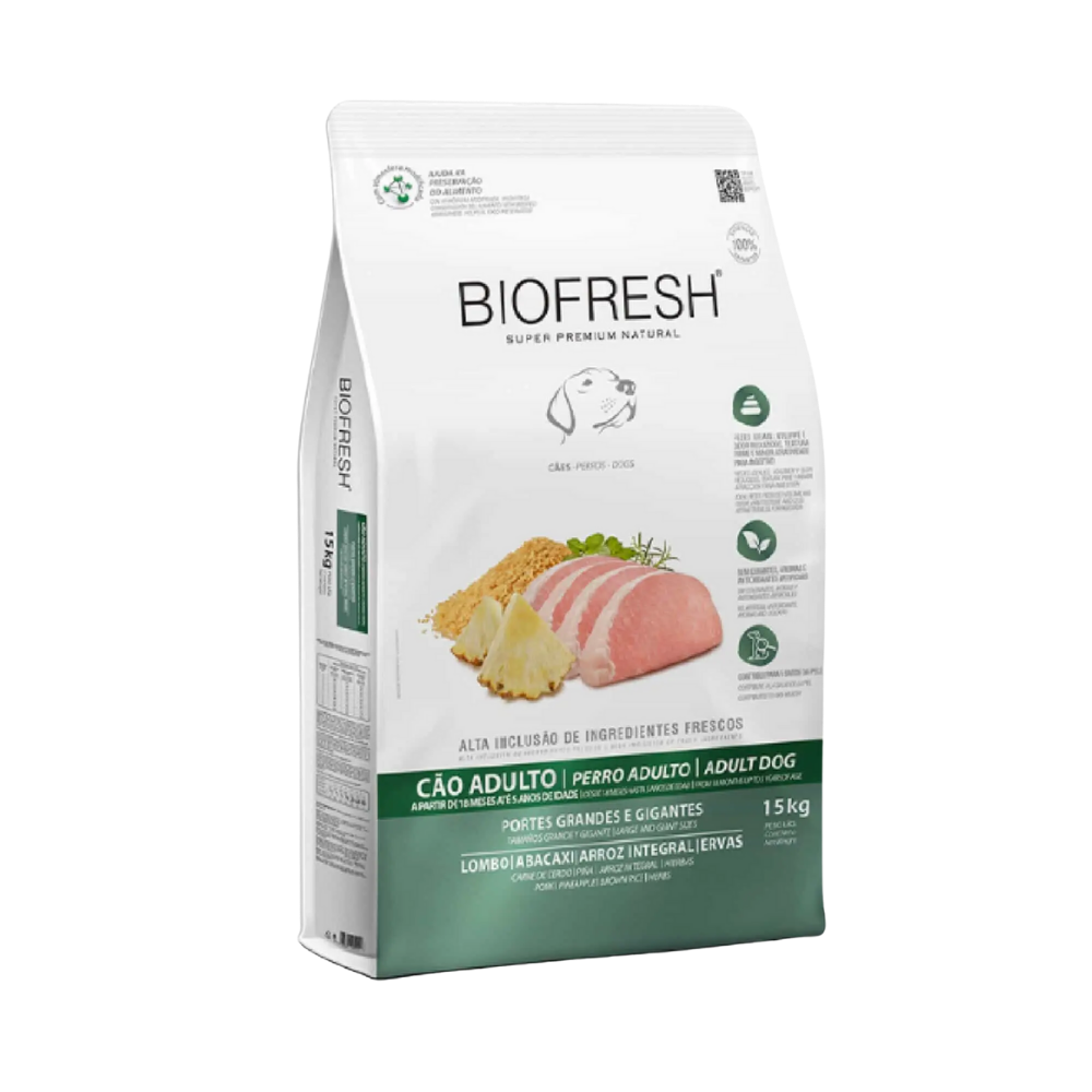 Biofresh Perro Adulto Raza Grande Cerdo y Ananá 15 Kg