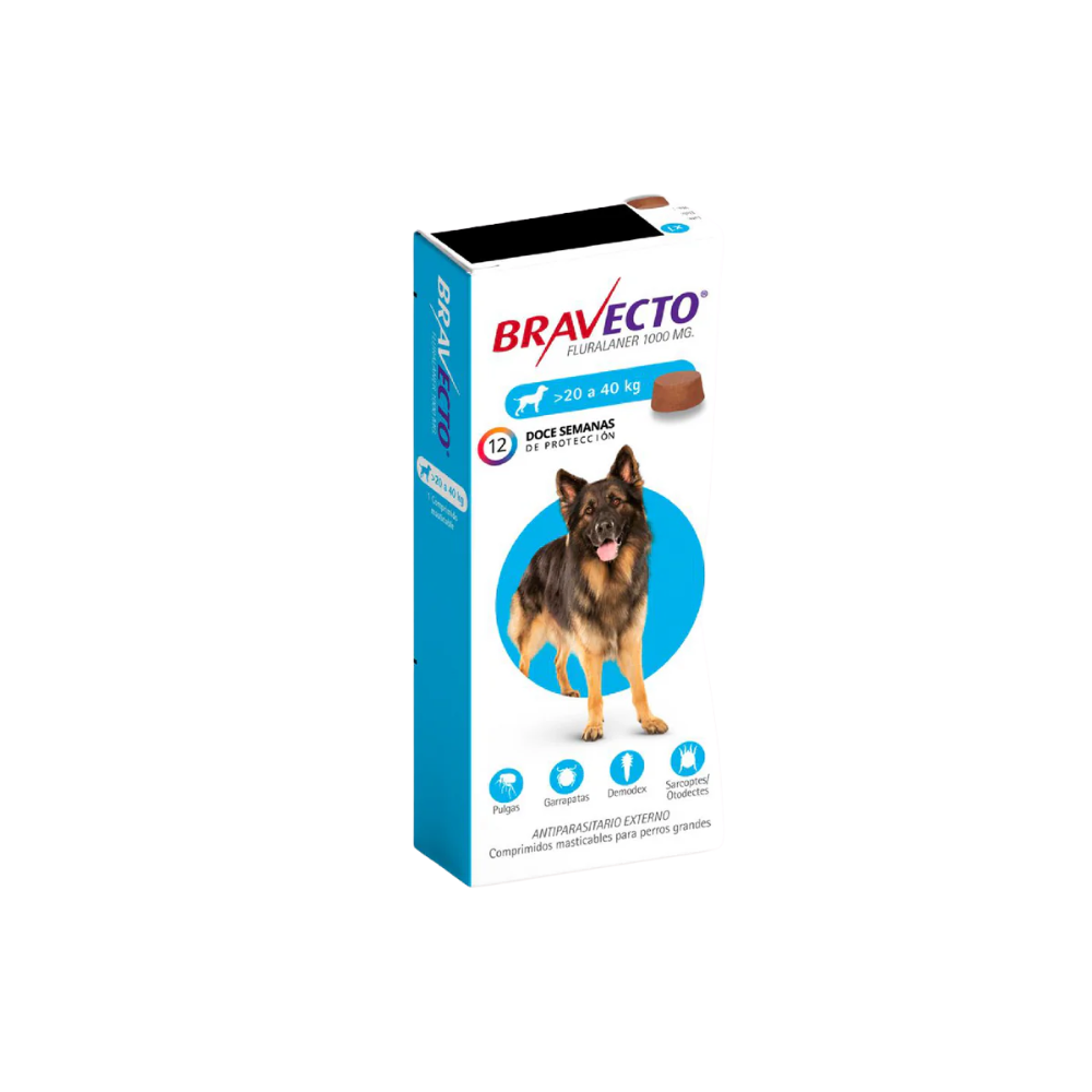Bravecto Pastillas Perros 20 a 40kg