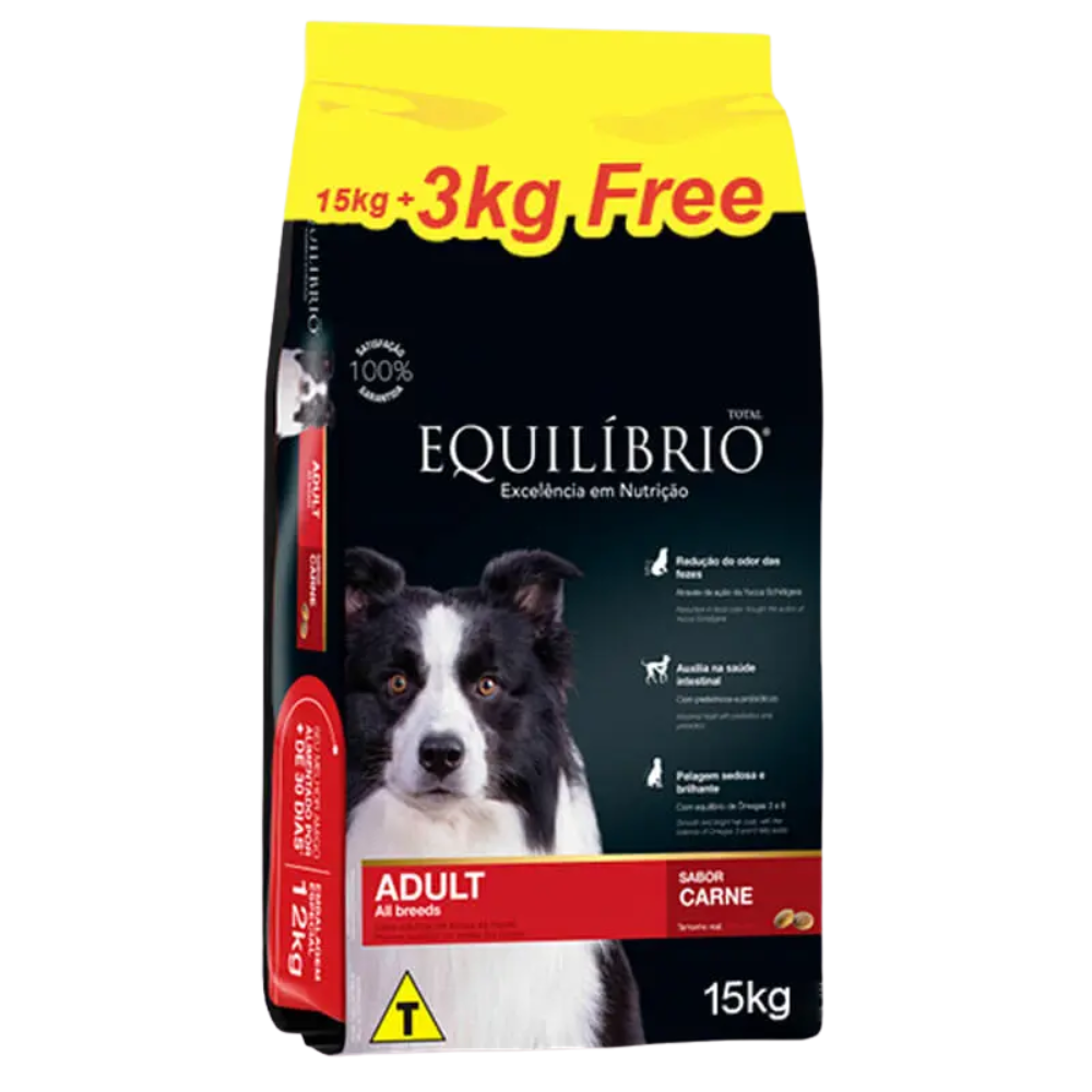 Equilibrio Perro Adulto Razas Medianas Sabor Carne – 18 Kg
