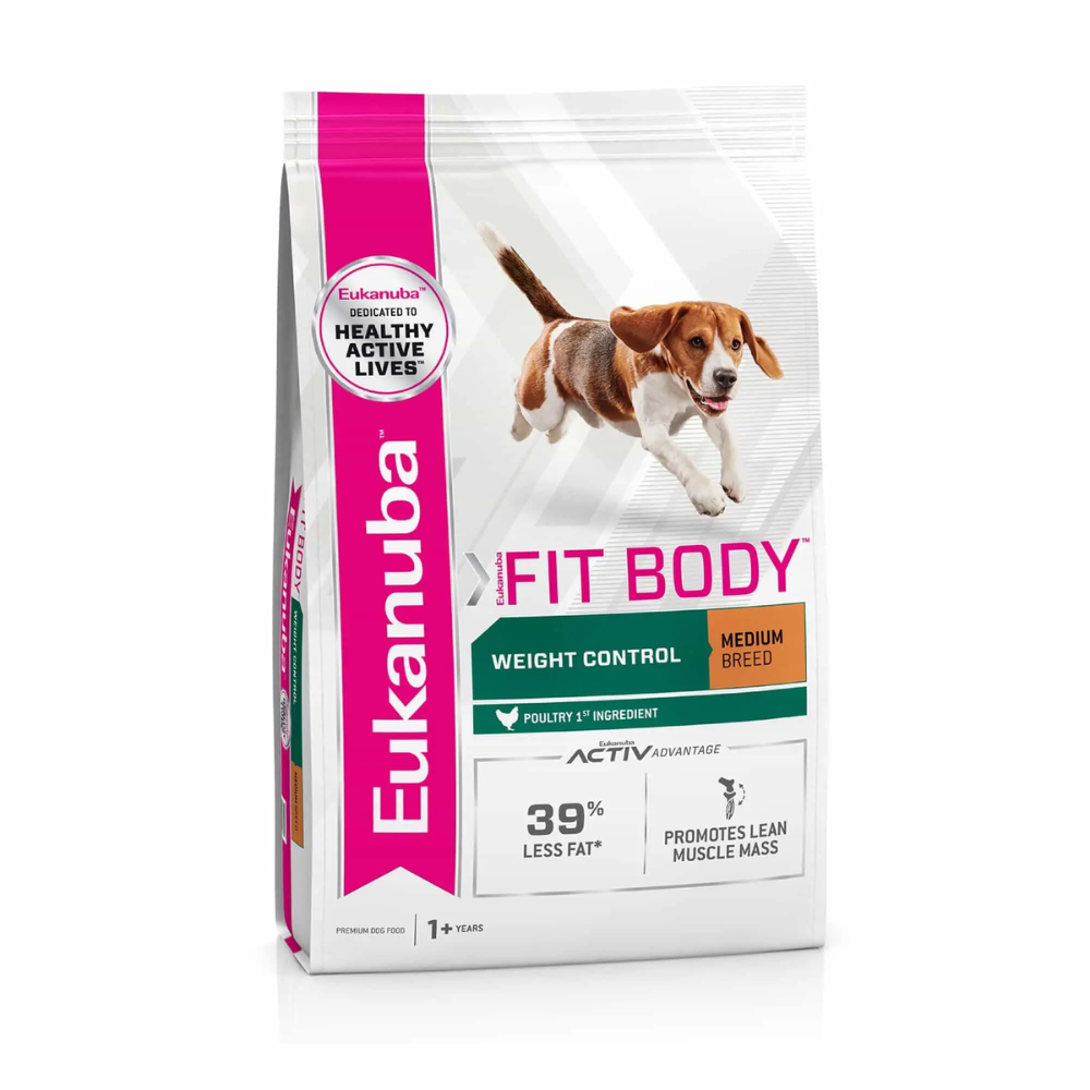 Eukanuba Fit Body Control De Peso Raza Mediana 15 Kg