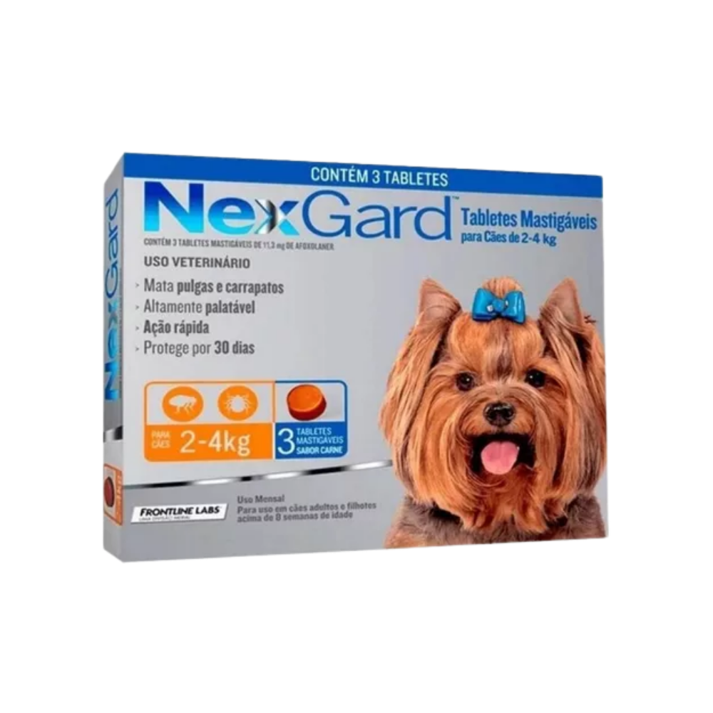Nexgard Pastilla AntiPulgas 3 Comprimido 2 a 4 kg