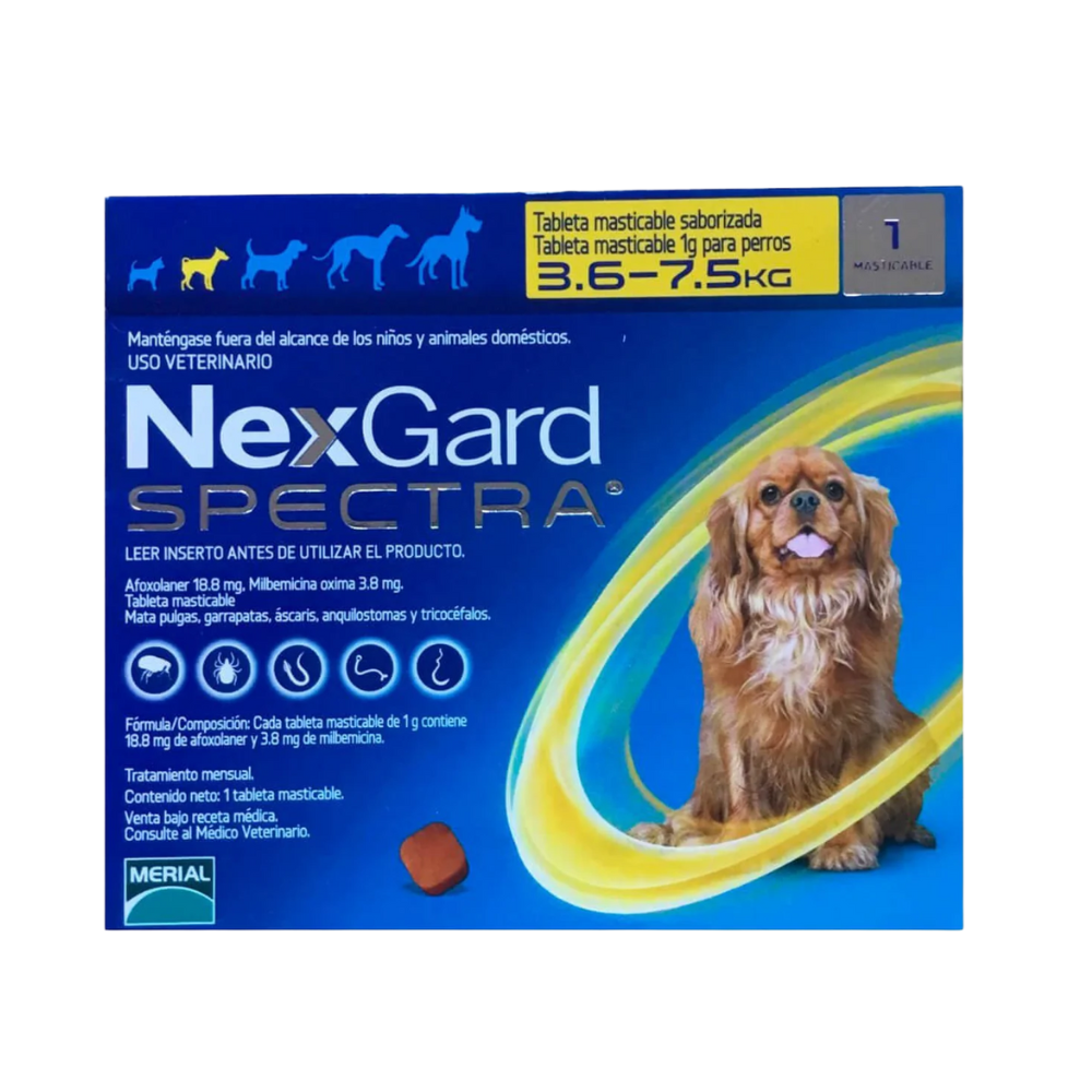Nexgard Spectra 3.6 a 7.5Kg